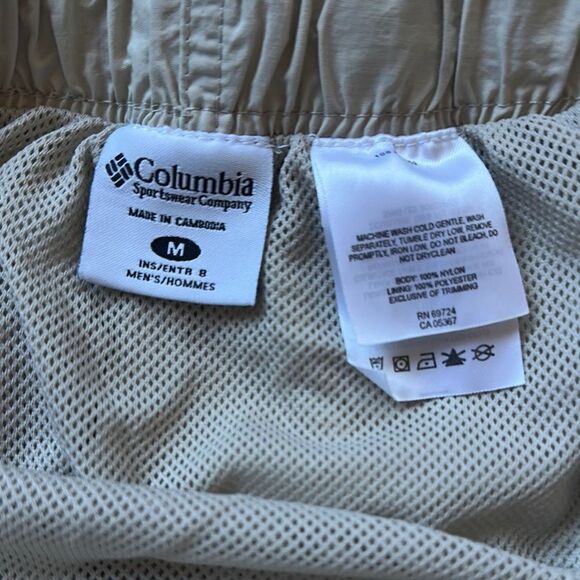 Columbia Tan Swim Trunks with Elastic Waistband and Quick Dry Material - Picture 2 of 9